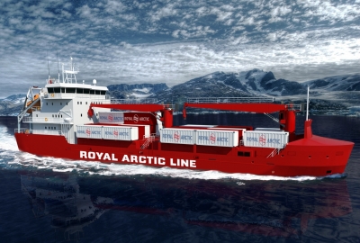 Wodowanie kolejnego arktycznego statku zaopatrzeniowego w stoczni Remont...